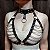 HARNESS COM CONTORNO DE BUSTO EM COURO E COM CORRENTES SI - Imagem 1