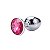 PLUG ANAL GRANDE DE METAL COM CRISTAL ARREDONDADO - Imagem 4