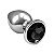 PLUG ANAL GRANDE DE METAL COM CRISTAL ARREDONDADO - Imagem 3