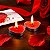 KIT 10 VELAS PEQUENAS DECORATIVAS CORAÇÃO VERMELHO RECHAUD - Imagem 1