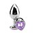 PLUG ANAL PEQUENO METAL COM CRISTAL CORAÇÃO - Imagem 7