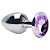 PLUG ANAL PEQUENO DE METAL COM CRISTAL ARREDONDADO - Imagem 6