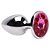 PLUG ANAL PEQUENO DE METAL COM CRISTAL ARREDONDADO - Imagem 3