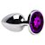 PLUG ANAL PEQUENO DE METAL COM CRISTAL ARREDONDADO - Imagem 5