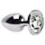 PLUG ANAL PEQUENO DE METAL COM CRISTAL ARREDONDADO - Imagem 9