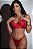 CONJUNTO CROPPED EM TULE E RENDA VERMELHO - Imagem 1