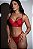 CONJUNTO CROPPED EM TULE E RENDA VERMELHO - Imagem 3