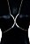 BODY CHAIN CORRENTE COM STRASS E PEDRA PRETA REF:118 - Imagem 3
