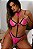 CONJUNTO LUXO COM ARO RENDA E TULE ILUSION E CHOKER ROSA FLUORSCENTE - Imagem 2