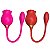 VIBRADOR 2 EM 1 FORMATO ROSA COM PULSAÇÃO SNAK SI - Imagem 4