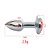 MINI PLUG ANAL DE METAL COM CRISTAL ARREDONDADO - Imagem 2