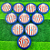 10 Botões de Futebol - Acrilico Cristal 50mm - Paraguai - Imagem 4