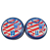 10 Botões Futebol de Botão - Vidrilha 45mm - EUA-3 - Imagem 1