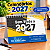 100 Calendários De Mesa Personalizado 2027 Folhinha Logotipo - Imagem 1