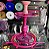 Narguile Malik Half 66 Pink Com mangueira Anti Chamas - Imagem 1