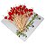 Espeto Palito Coração Vermelho 12 cm Petisco Festa Porção Buffet 100 Un - Imagem 2