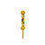 Espeto Decorativo Traçado Amarelo 12cm 100un | Palito Petiscos Festa - Imagem 2