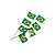 Palito Decorativo Bandeira Brasil 100un | Petiscos Festa Futebol - Imagem 2