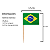 Palito Decorativo Bandeira Brasil 100un | Petiscos Festa Futebol - Imagem 3
