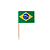 Palito Decorativo Bandeira Brasil 100un | Petiscos Festa Futebol - Imagem 1