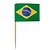 Palito Decorativo Bandeira Brasil 100un | Petiscos Festa Futebol - Imagem 1