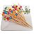 Espetinho De Bambu Coração Colorido 100 Un Doce Bolo Eventos - Imagem 4