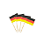 Palito Decorativo Bandeira Alemanha 100un | Petiscos Festa Futebol - Imagem 1