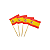Palito Decorativo Bandeira Espanha 100un | Petiscos Festa Futebol - Imagem 1