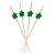 Kit 1.000 Espeto Palito Estrela Verde 12 Cm Bambu Buffet - Imagem 2