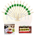 Kit 1000 Palito Estrela Verde 12cm | Decoração Petiscos Festa Casamento Buffet - Imagem 1