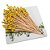 Kit 1.000 Espeto Palito Trançado Amarelo 12 Cm Bambu Buffet - Imagem 3