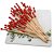 Kit 1.000 Espeto Palito Trançado Vermelho Bambu 12 cm Decoração - Imagem 2