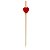 Kit 1.000 Espeto Palito Coração Vermelho Bambu 12 cm Decoração - Imagem 2