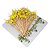 Kit 1.000 Espeto Palito Coração Amarelo Bambu 12 cm Decoração - Imagem 4
