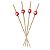 Kit 1.000 Espeto Palito Bolinha Coração Bambu 12 cm Decoração Festa Buffet Evento Festival Comemoração - Imagem 2