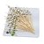 Kit 1.000 Espeto Palito Bolinha Prata Bambu 12 cm Decoração - Imagem 5