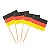 Kit 1.000 Espeto Palito Bandeira Alemanha 6,5 Cm Bambu Buffet - Imagem 2