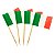 Kit 1.000 Espeto Palito Bandeira Italia 6,5 Cm Bambu Buffet - Imagem 2