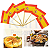 Kit 1000 Espetos Bandeira Espanha 6,5cm Bambu Buffet - Imagem 1