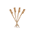 Kit 1000 Palito Decorativo Kanji Japonês 12cm | Espeto Petiscos Buffet - Imagem 2