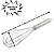 Batedor De Ovos Massa Bolo Manual Inox 29 Cm - Imagem 3