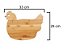 Tábua De Carne Forma De Galinha Grande Decoração Bambu  Welf - Imagem 3