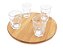 Conjunto 5 Peças Copos De Shot Aperitivos Suporte Bambu Welf - Imagem 1