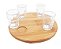 Conjunto 5 Peças Copos De Shot Aperitivos Suporte Bambu Welf - Imagem 2