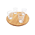 Conjunto 5 Peças Copos De Shot Aperitivos Suporte Bambu Welf - Imagem 1