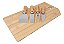 Kit Para Queijo 5 Peças De Bambu E Aço Inox Oregon Welf - Imagem 2