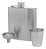 Cantil Inox 180ml E Funil Garrafa Bebida Whisky Bolso Welf - Imagem 1