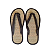 Chinelo Zori Japonês Marron de Palha Confortável - Imagem 1