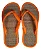 Chinelo De Palha Japonês Zori Laranja - Imagem 1
