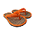 Chinelo Zori Japonês Laranja de Palha Confortável - Imagem 2